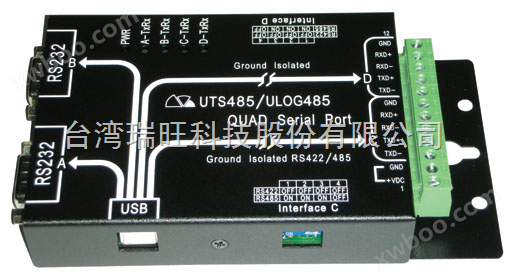 瑞旺USB转串口转换器，支持2个RS232串口及2个地电位隔离RS422/485串口